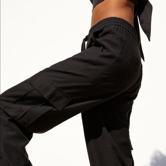 Zara Black Cargo Pants 5427/182 - Picture 3 of 9